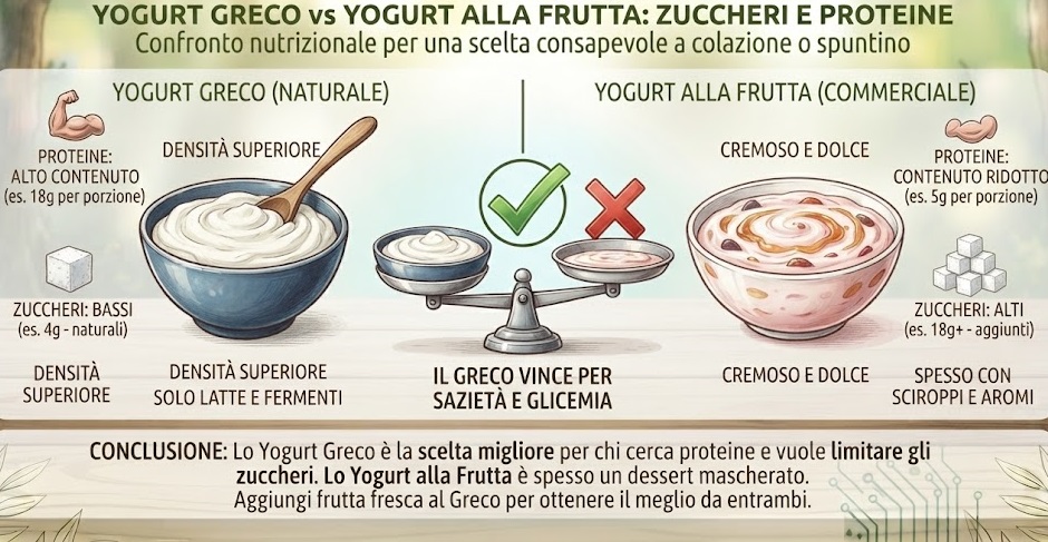 Yogurt Greco vs Yogurt alla Frutta